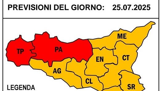 Caldo e rischio incendi, allerta rossa domani in provincia di Trapani e Palermo