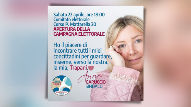 Trapani, apertura campagna elettorale del candidato a sindaco Anna Garuccio