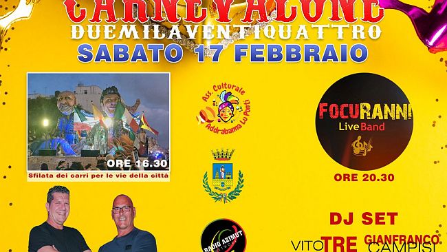 Mazara, sfilata dei carri anche per il sabato di Carnevalone