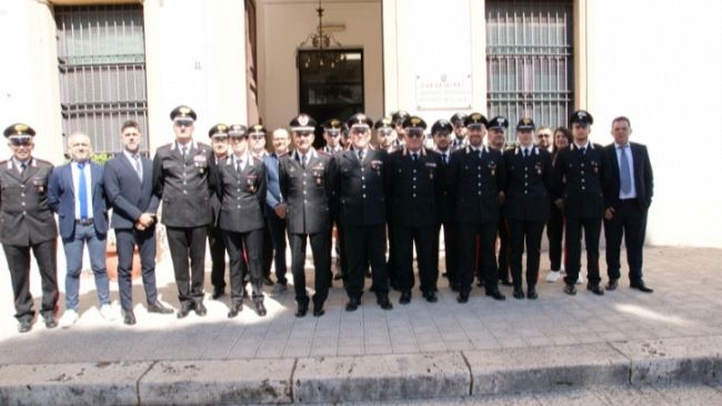 Il generale Del Monaco in visita alla compagnia dei carabinieri di Alcamo