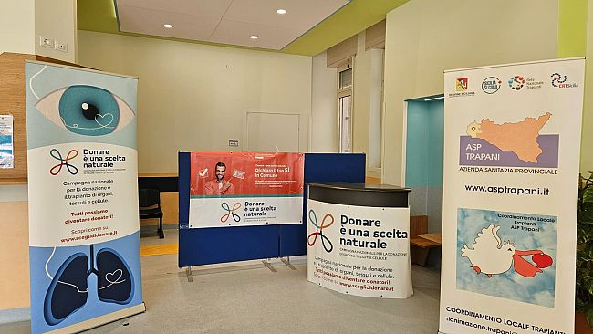 Asp Trapani, lunedì 15 aprile Open Day donazione organi e tessuti