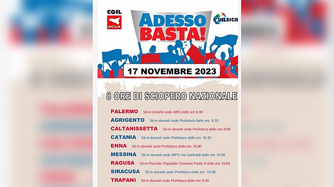 Domani 8 ore di sciopero nazionale, Cgil e Uil insieme per cambiare la legge di bilancio 2024