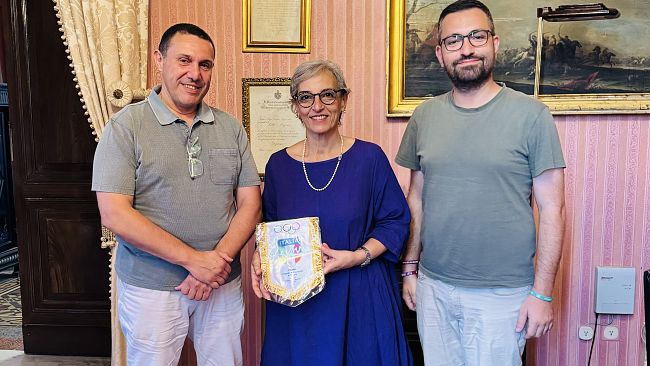 Trapani, Giuseppe Matera ricevuto a Palazzo D’Alì