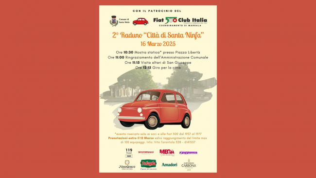 Tutto pronto per la seconda edizione del raduno Fiat 500 