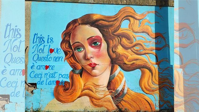 Rotary Partanna, un murales per la giornata contro la violenza sulle donne