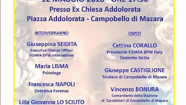 Campobello, Convegno sull’infanzia negata promosso dalla Fidapa nell’ex chiesa dell’Addolorata