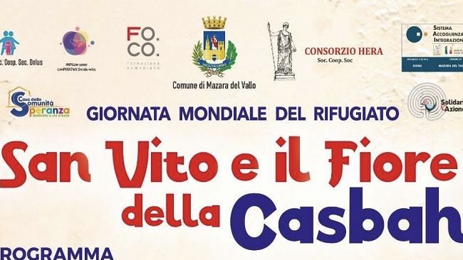 Mazara, per la Giornata Mondiale del Rifugiato 2026 l’iniziativa “San Vito e il fiore della Casbah”