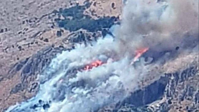 Castellammare del Golfo, incendio in zona Castello di Baida