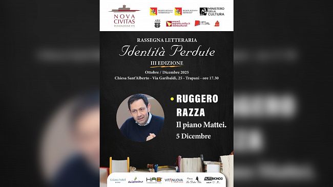 Trapani. “Identità Perdute”: ultimo appuntamento con Ruggero Razza