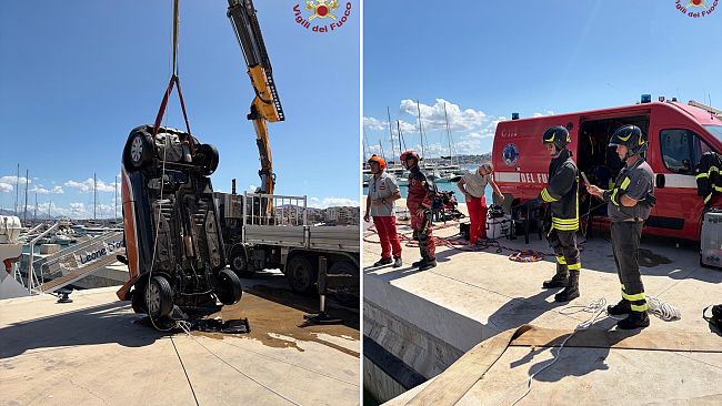 ​Castellammare, recuperata l’automobile caduta nelle acque del porto