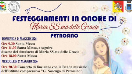 Petrosino, tutto pronto per i festeggiamenti in onore di Maria SS. delle Grazie