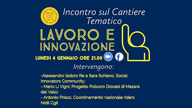 Mazara, Consulta dei Giovani, il 4 gennaio incontro online su “Lavoro e Innovazione”
