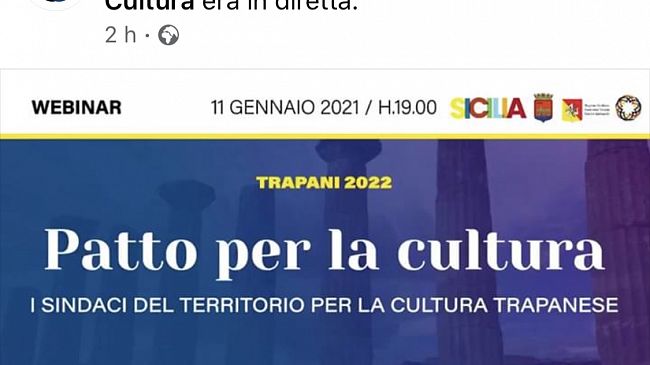 Mazara aderisce al Patto per la Cultura Trapanese per la candidatura di Trapani a “Capitale della Cultura 2022”