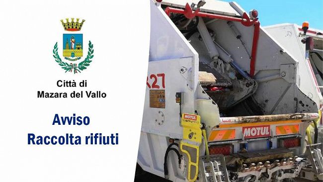 Mazara, avviso Raccolta rifiuti: a Pasquetta niente servizio