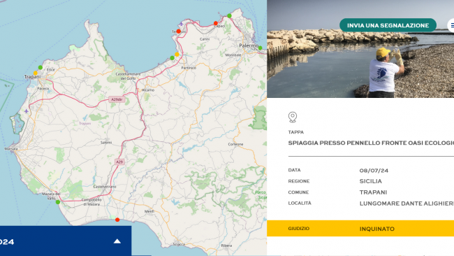 Lo stato di salute del mare: a Trapani e Marinella di Selinunte è inquinato