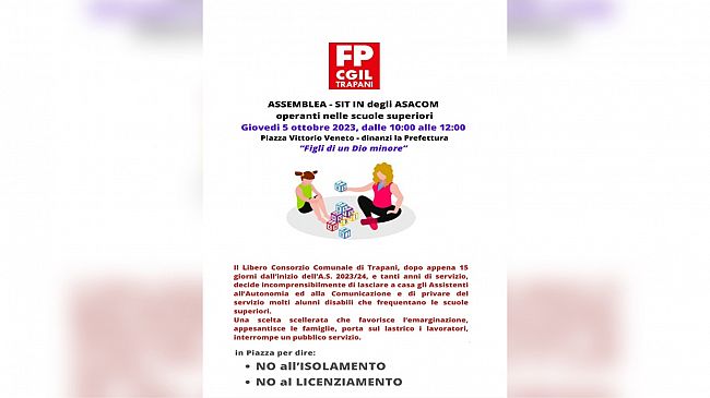 trapani/fp-cgil-giovedi-sit-in-degli-asacom-dinanzi-la-prefettura