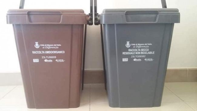 Mazara, domani regolare raccolta rifiuti: secco ed umido 