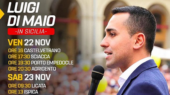 Il Ministro Luigi Di Maio arriva a Castelvetrano e negli altri comuni danneggiati dal maltempo