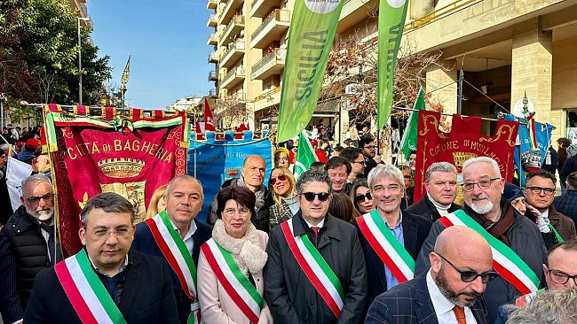 Comune di Campobello alla “Marcia contro la mafia” tra Bagheria e Casteldaccia