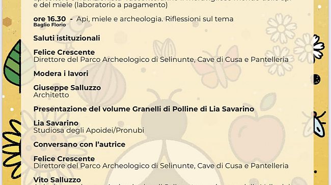 Selinunte, il Parco Archeologico festeggia la giornata mondiale delle api