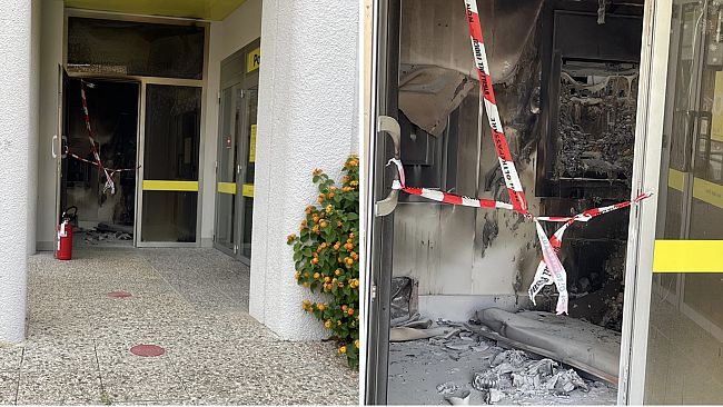 Gibellina, incendio danneggia sportello automatico dell' Ufficio postale