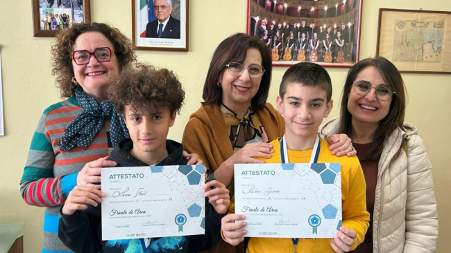 Mazara, due alunni dell'I.C. Pirandello-Bonsignore alla finale nazionale dei giochi matematici del Mediterraneo