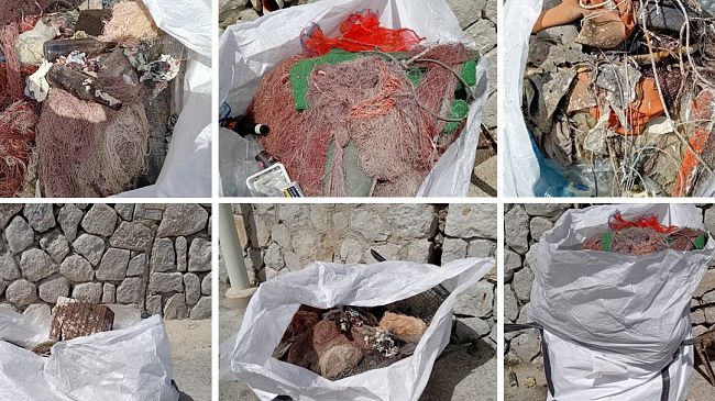 San Vito, dai fondali del porto raccolti rifiuti di ogni tipo