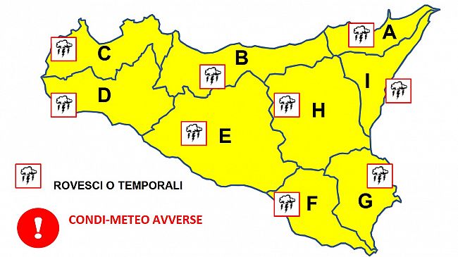 Allerta meteo gialla domani 4 febbraio: venti forti, mareggiate e rischio idrogeologico 