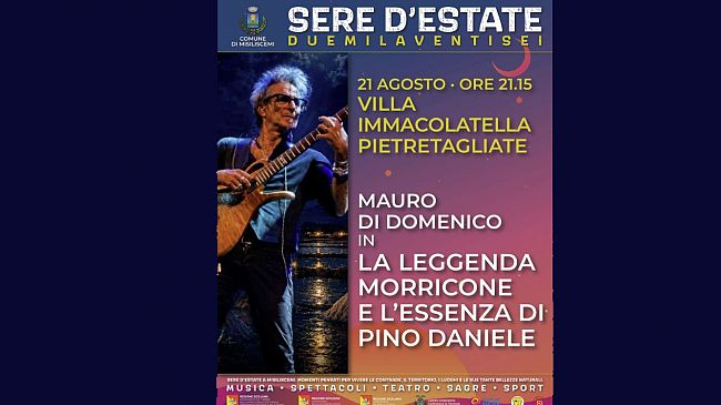 Mauro Di Domenico a Misiliscemi: le note di Morricone e Pino Daniele