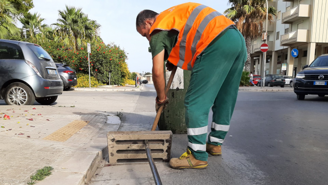 Marsala, pulizia caditoie