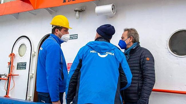 Trapani, il Sindaco Tranchida incontra l'equipaggio della 