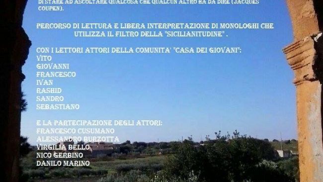 Teatro Garibaldi, Reading teatrale con i ragazzi della “Casa dei Giovani” di Mazara del Vallo