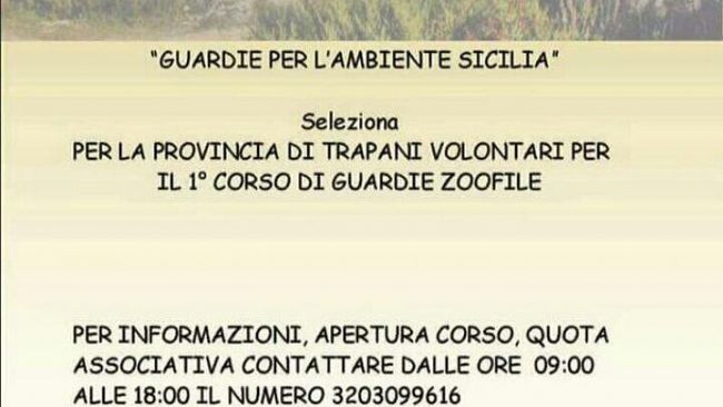 VALDERICE – Nasce l’associazione “Guardie per l’ambiente”. Appello del presidente: “Cerchiamo volontari”