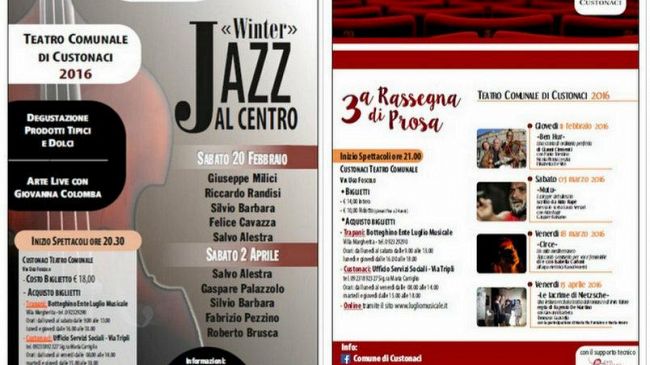 CUSTONACI – E’ partita la terza rassegna di prosa a  Custonaci