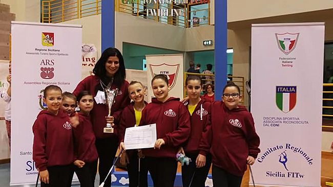 Twirling, medaglia d’oro ai campionati nazionali per la Venus Asd Trapani
