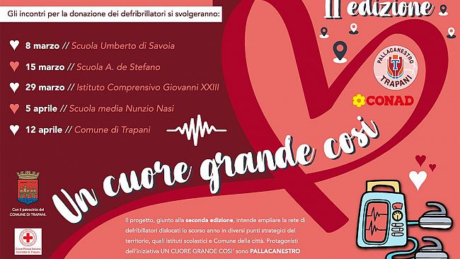 Pall. Trapani: Presentato progetto “Un Cuore Grande Così”