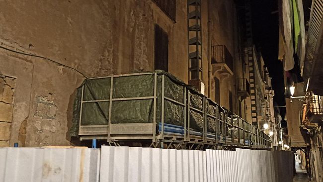 Trapani, avviata la messa in sicurezza di Palazzo Lucatelli per riaprire via San Francesco