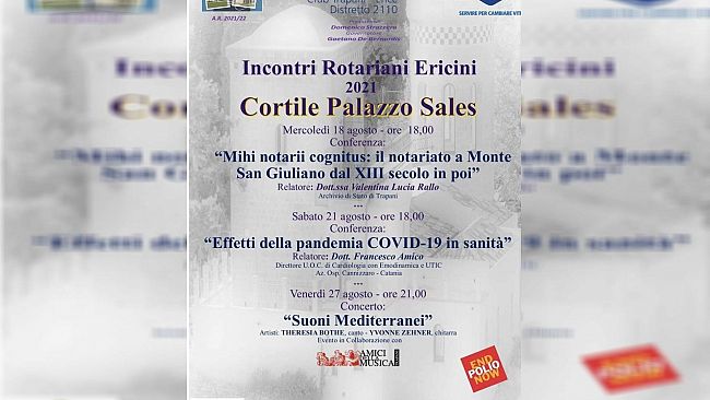 Erice, al via gli incontri Rotariani