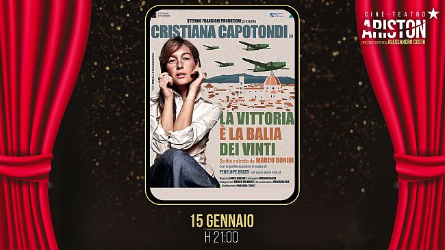  L'attrice Cristiana Capotondi in scena al Cine Teatro Ariston di Trapani