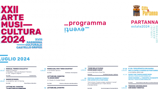 Estate a Partanna: il Programma di “ArteMusiCultura” 2024