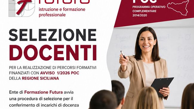 Futura: 11 corsi gratuiti e retribuiti in 8 città siciliane. Aperti anche i bandi per docenti