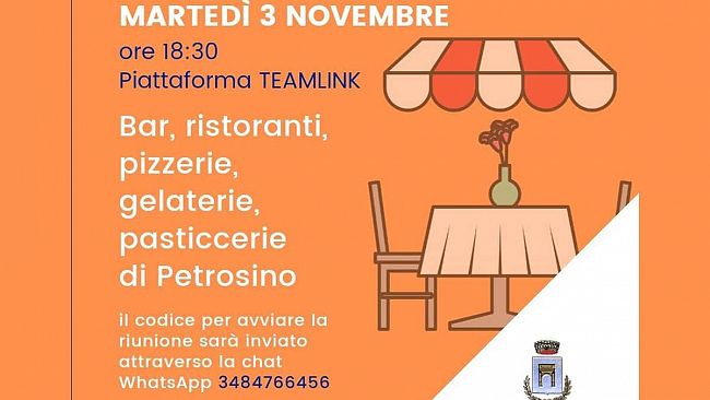 Petrosino, Coronavirus, l’Amministrazione incontra le attività che hanno subìto restrizioni con l’ultimo Dpcm