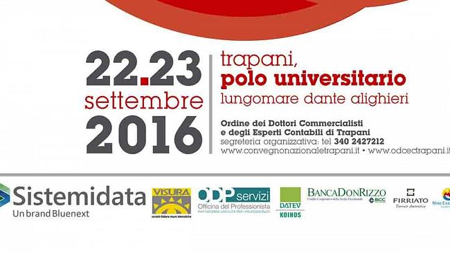 Trapani, oggi e domani convegno dei commercialisti “protagonisti della rinascita al Sud”
