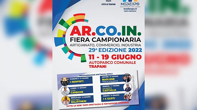 Trapani. Torna la Fiera Campionaria Ar.Co.In 2022, al via la 29esima edizione