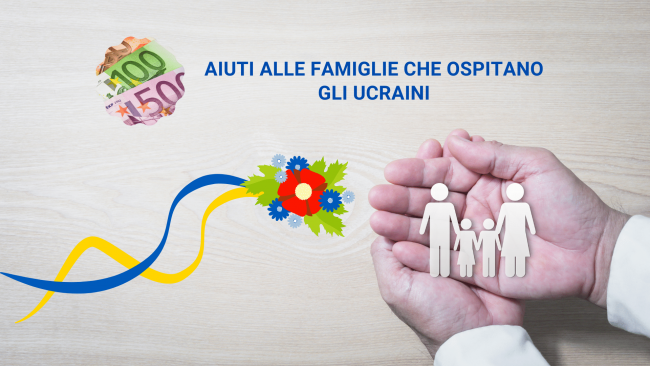 Arrivano gli aiuti alle famiglie che ospitano gli ucraini. Fino a € 30 al giorno