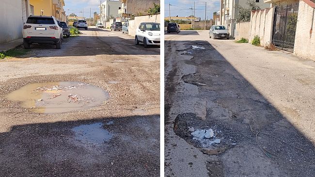 Mazara, cittadini ci segnalano la situazione disastrosa delle via M.B. Gerbino e Santo Stefano 