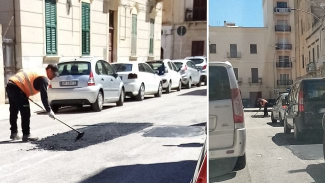 ​Trapani, riparate le buche della via XX Settembre