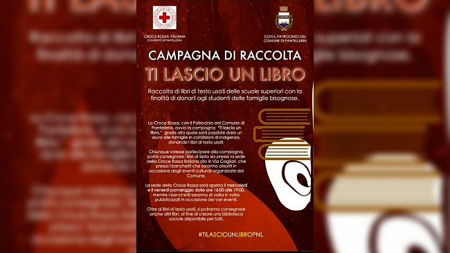 Pantelleria: Croce Rossa e Comune insieme per la campagna ''Ti lascio un libro''
