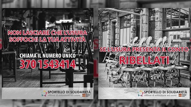 Lotta all'usura: una campagna di comunicazione per ristoratori ed esercenti