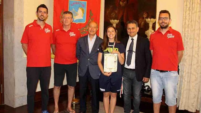 Marsala, premiata la neo campionessa italiana di pallavolo under 16, Alessandra Mistretta